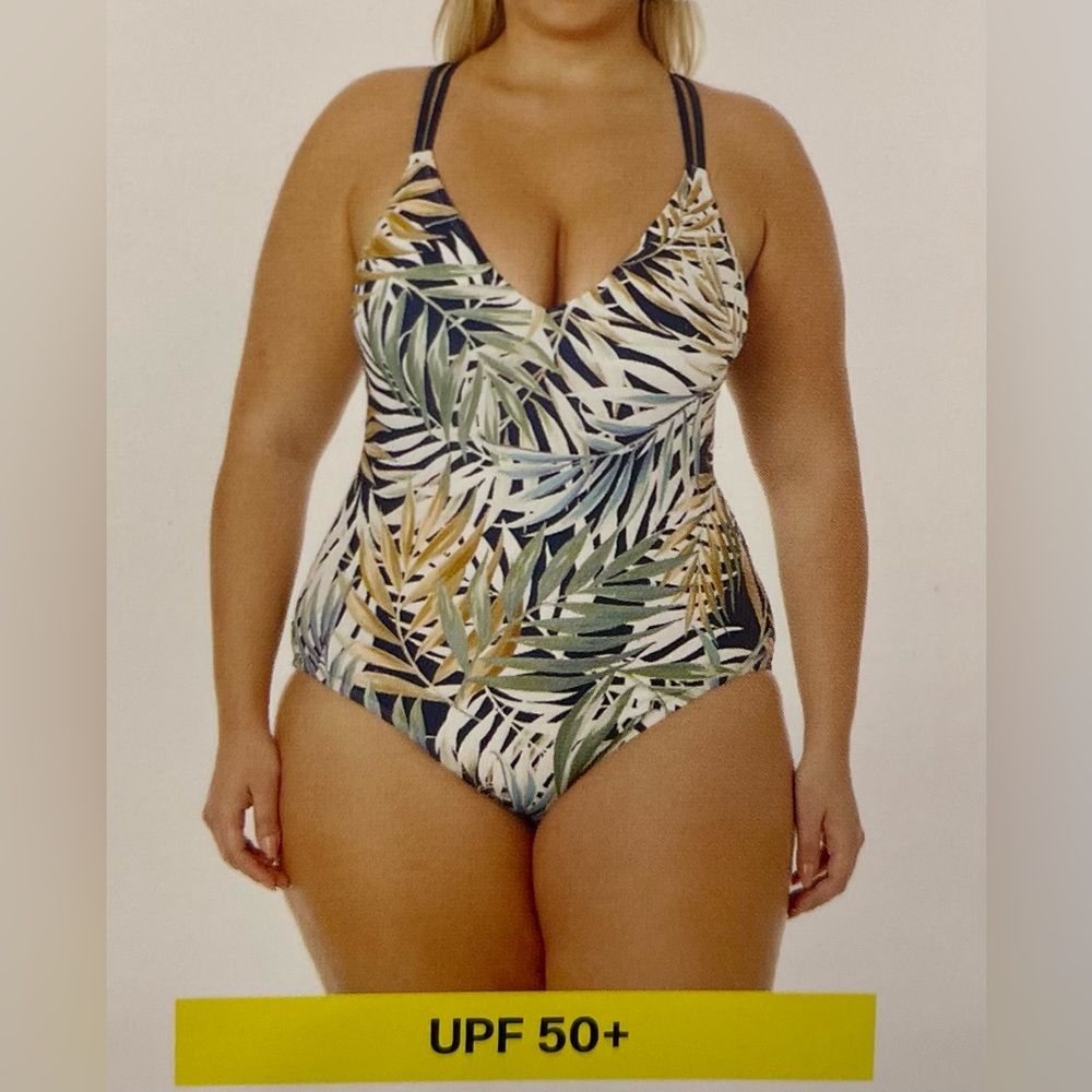NWT Hurley Leafy One Piece Swimsuit XL